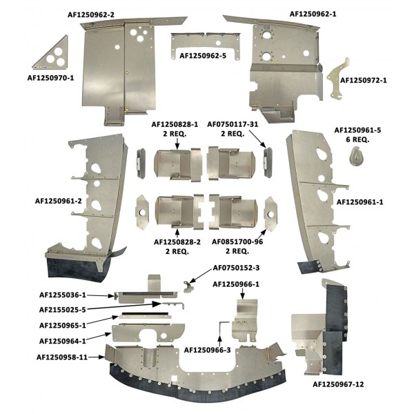 Cessna Turbo C-T206 (1974-84) Complete Engine Baffle Set